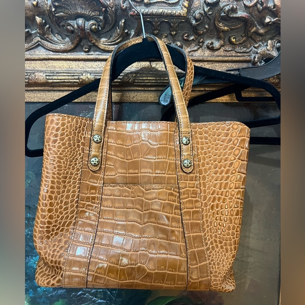 Patricia Nash Darby Croc Embossed Leather Tote Bag - Picture 3 of 12